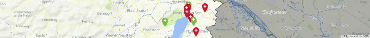 Map view for Pharmacies emergency services nearby Mönchhof (Neusiedl am See, Burgenland)